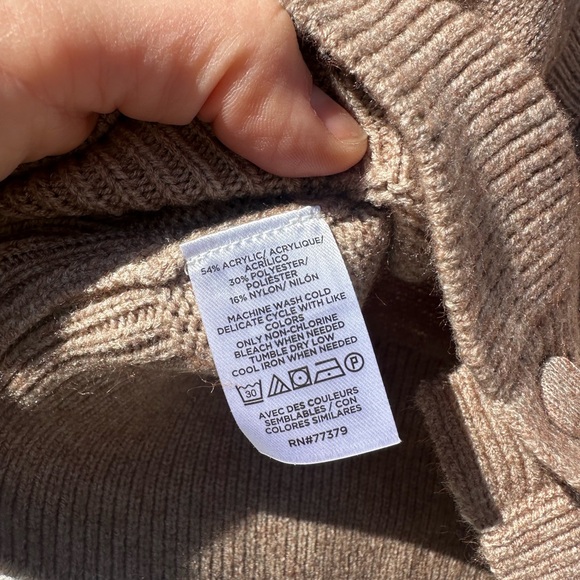 Ann Taylor Taupe Cardigan Sweater - Picture 3 of 4